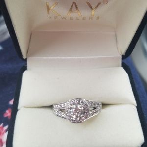Kay 1ct tw round 14k white gold engagement ring